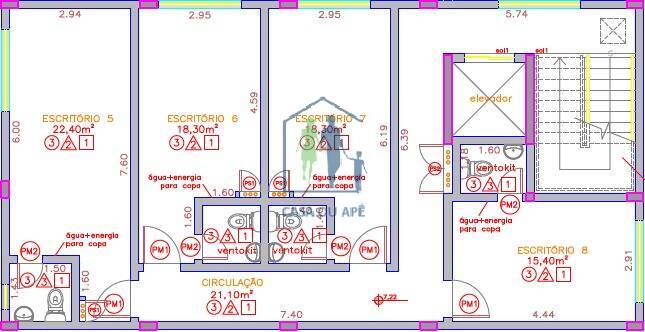 Conjunto Comercial-Sala para alugar, 18m² - Foto 10